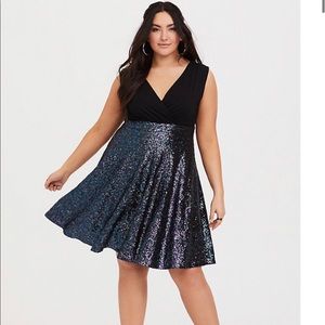 Plus Womens Sequnce Dress